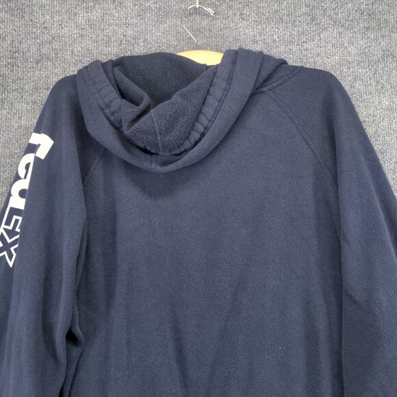 FedEx Supply Chain Uniform Hoodie Mens Size XL Blue Pullover Graphic Logo - Picture 9 of 13